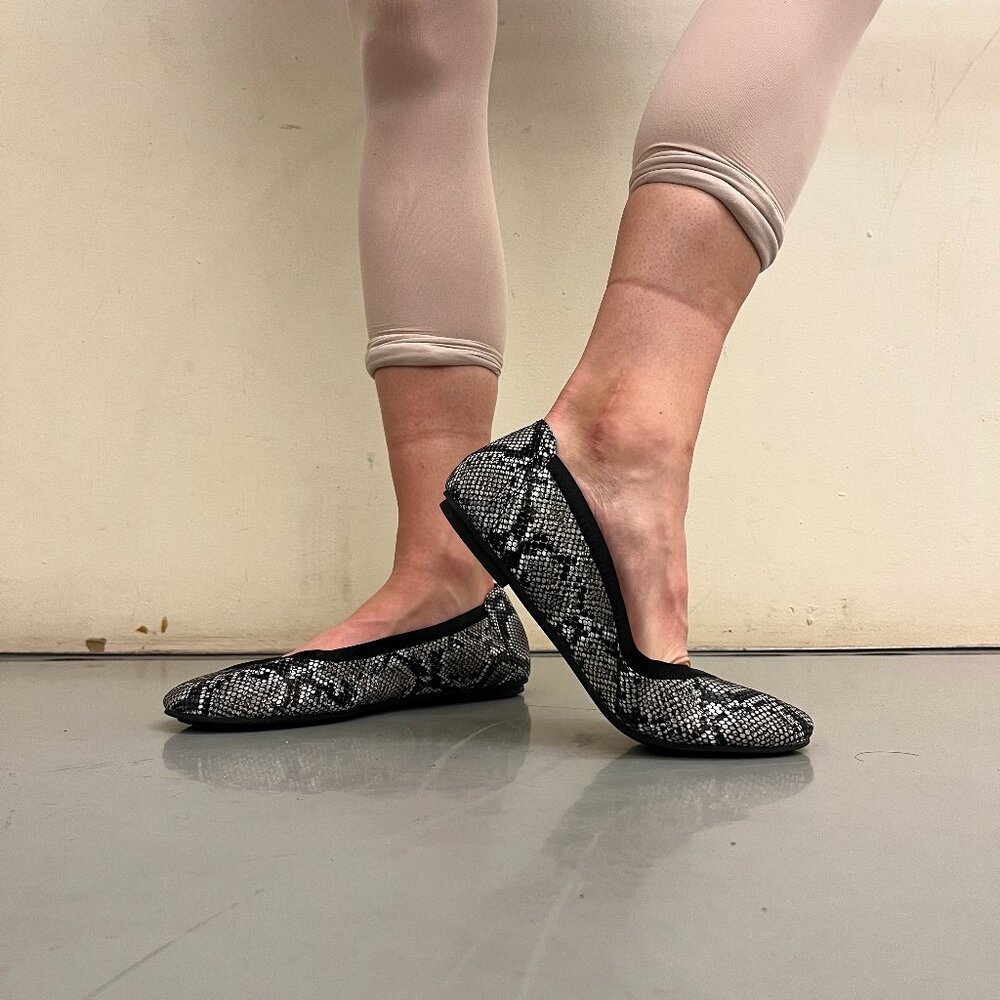 Rothy's ballet flats well used